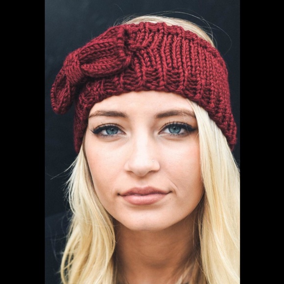 ONLY ONE LEFT!!! 2 for $11 Bow Headband - Berry - Picture 3 of 3